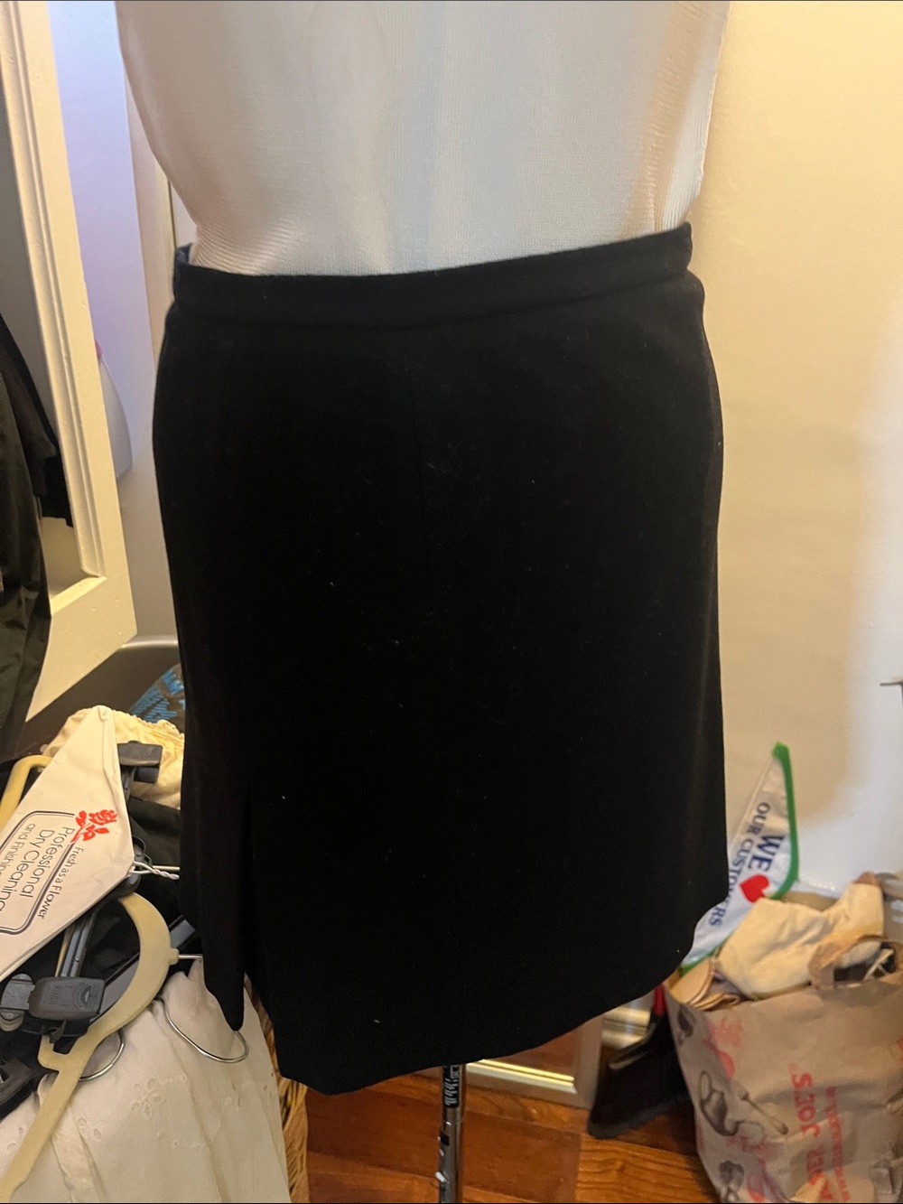 French Connection Black A-Line Mini Skirt